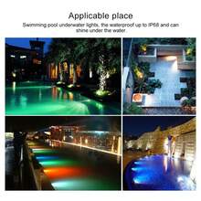 Luz LED remoto revisado 7 colores RGB submarino impermeable, ideal para jardín fuente piscina agua terapia fiesta cuarto de baño submarino paisaje encendiendo,Con control remoto - luz roja blanca - Ver 5