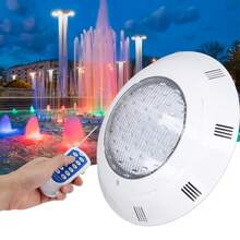 Luz LED remoto revisado 7 colores RGB submarino impermeable, ideal para jardín fuente piscina agua terapia fiesta cuarto de baño submarino paisaje encendiendo,Con control remoto - luz roja blanca - Ver 7