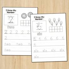 Lachilly Alphabet 0-9 Tracing Book - 36PCS Montessori Writing Practice Workbook For Kids 3-5, Homeschool Learning Activities + Teacher Classroom Supplies, Learning Materials For Kindergarten