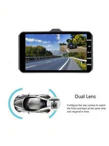 Cámara frontal y trasera de tablero, DVR de coche, grabador de video de coche, caja negra para vehículo, FULL HD 1080P, visión nocturna, grabador de conductor - Negro - Ver 7