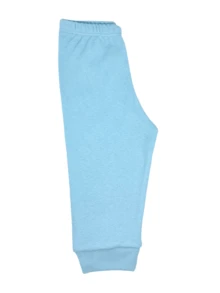 Basic Pants For Babies - 0 To 12 Months. 100% Cotton, With High Sweat Absorption, Hypoallergenic - Baby Blue - View 3