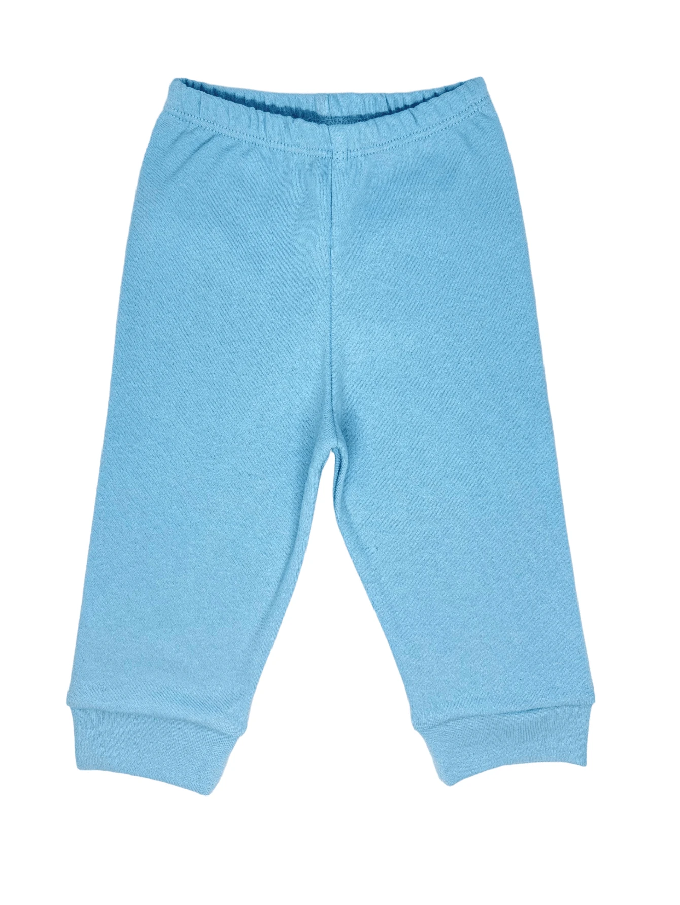 Basic Pants For Babies - 0 To 12 Months. 100% Cotton, With High Sweat Absorption, Hypoallergenic - Baby Blue - View 1