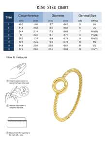 Artepollo 1 pièce Bague tressée à motif circulaire en argent 925 à faible allergène, emballée dans une boîte cadeau, convient comme cadeau de fête/anniversaire pour les adolescents et les amis