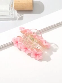 1 pieza Garra de pelo con estilo callejero bohemio decorada con diseño de plumeria - Clips de pelo de San Valentín