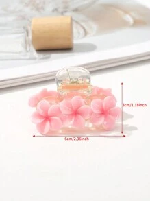 1 pieza Garra de pelo con estilo callejero bohemio decorada con diseño de plumeria - Clips de pelo de San Valentín