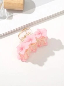 1 pieza Garra de pelo con estilo callejero bohemio decorada con diseño de plumeria - Clips de pelo de San Valentín