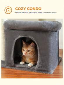 PAWZ Road Cat Tree Cat Tower With Fully Wrapped Sisal Scratching Posts, Suitable For Medium To Large Cats - Grey - View 6