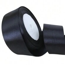 1 Miếng 25 Ruy băng Hoa hồng Chất liệu Thủ công Ruy băng Đồ trang trí Bó hoa Nhà  Xa ten Ruy băng Bao bì quà tặng Lễ cưới DIY - màu đen - Xem 5