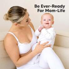 10入組可清洗重複使用的母乳哺育布護理墊，附有1個迷你收納袋