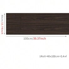 1 rollo Adhesivos para el suelo con patrón de madera impermeable - Café integral - Ver 10
