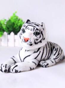 Juguetes de peluche realistas de tigre de 25 cm/9,8 pulgadas, tigre de peluche simulado, tigre salvaje de bosque de peluche suave, almohada de tigre blanco adorable, muñecos de peluche, almohada suave, regalo para niños, decoración de cumpleaños, suministros de fiesta, decoración del hogar, decoración del dormitorio - Multicolor - Ver 14