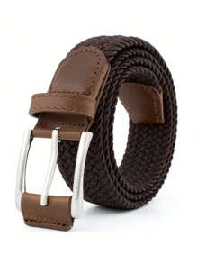 1pc Men's Stretch Woven Belt, Multiple Colors Available, No-Drill Elasticity Belt, Fashionable Casual Golf Belt For Daily Wear Summer, School Casual, Business, Boyfriend Husband Father Dad Men Gift, Daily Wear, Fashion, Teen, Outdoor, Vacation, Athletic, Travel, Street, Boho, Vintage Fall, Autumn, Halloween Autumn-Winter Accessories,Suitable For Teens, Youth,Men,Casual, Outdoor, Athletic, Vacation, Graduation Gifts, Birthday, Daily Wear