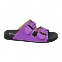 Women Flat Sandals - Purple - View 2