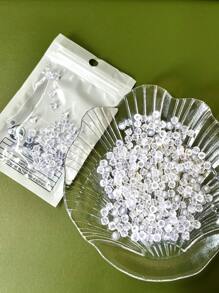 Environ 30 pièces de bouchons d'oreille en plastique transparent en forme de hamburger, à porter au quotidien pour les femmes