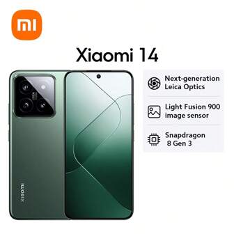 Xiaomi Mi 14 Global Version Smartphone NFC Next-Generation Optics Light Fusion 900 Image Sensor Ultra-Thin Bezel Design Snapdragon® 8 Gen 3 Mobile Platform CrystalRes Dynamic 1-120Hz AMOLED 6.36" Classic Size