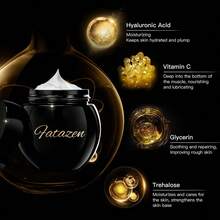 FATAZEN 50ml煙酰胺淡斑修復霜，維他命C面部美白乳液，用於滋養和滋潤肌膚，均勻膚色即時瞬間提亮的面部保濕霜，含透明質酸緩解色素沉澱、減少雀斑、色斑、曬斑和瑕疵 - 黑色 - 查看 9