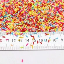 2-10mm Short Long Polymer Clay Cylindrical Candy Sprinkles Hot Soft Pottery For Decoration DIY Crafts Filler Accessories 20g/Bag