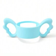 1只矽膠嬰兒奶瓶手柄，適用於直徑超過6cm的奶瓶，兼容Avent奶瓶，耐高溫（可達220℃），支持水煮消毒
