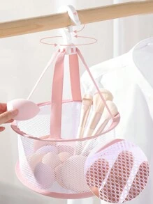 1pc Makeup Sponge Drying Holder, Women's Foldable & Reusable Fabric Mesh Pouch For Drying Cosmetic Puffs & Brushes, Dustproof Drying Net, Anti-Mold Cushion Drying Basket, Makeup Brush Cleaning Sponge Drying Tool, Makeup Sponge Mesh Pouch
