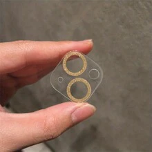 Bộ bảo vệ màn hình kính cường lực tráng gương vàng lấp lánh tương thích với iPhone 16 Pro Max 14 Pro Max 13 Pro Max 12 Pro Max 11 Pro Max (Vàng) - Vàng - Xem 7