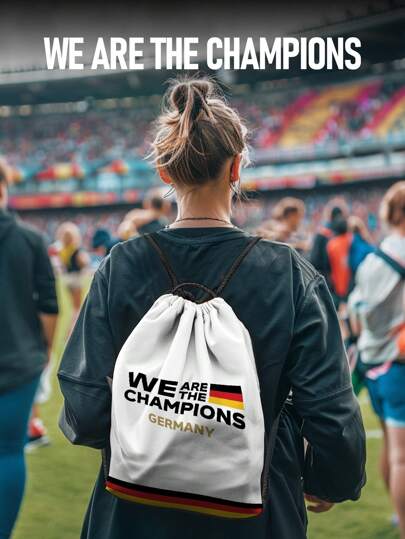 1pc Multifunctional Portable Drawstring Pocket, Suitable For Watching European Football Championships, Parties, Bars, Event Sites, Celebrating Victory, England, Germany, France, Italy, Croatia, Netherlands, Spain, Portugal, Belgium, Boho Vibes