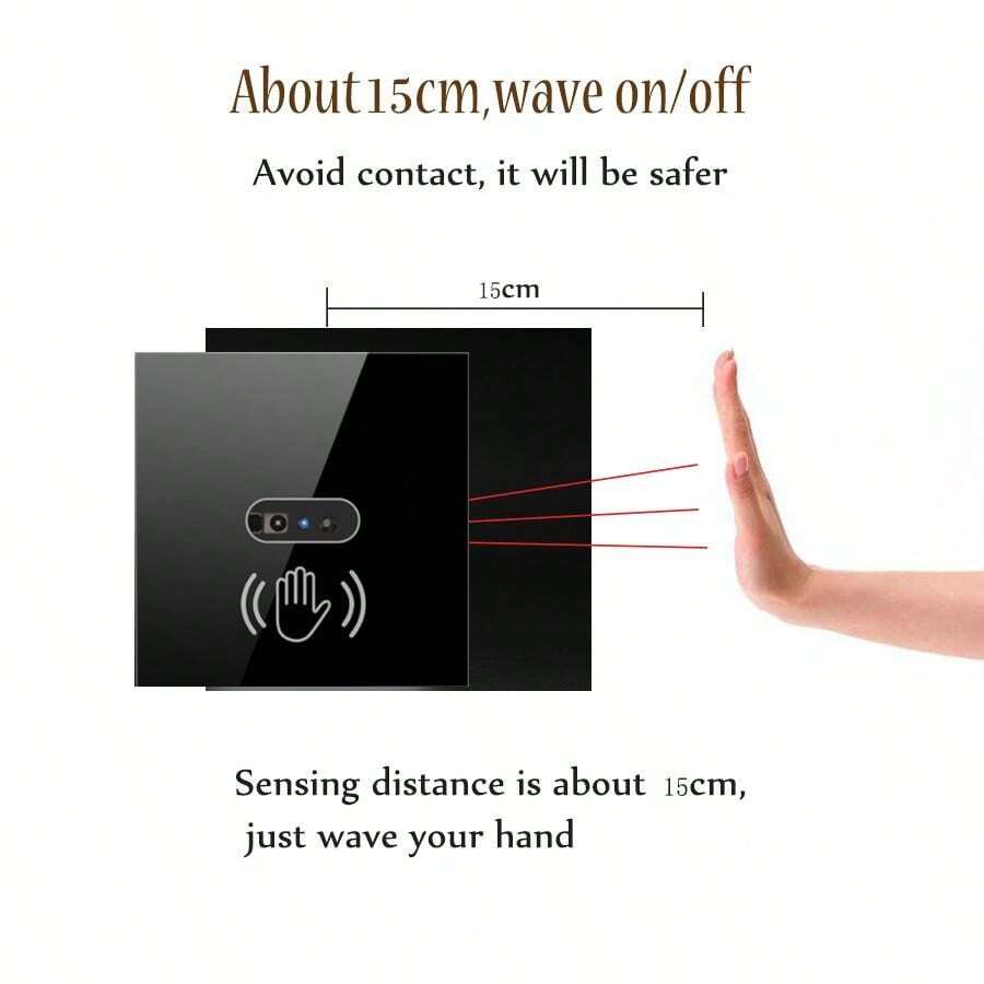 Interruttore Intelligente Touch Smart serie civile Gewiss Chorus Nero