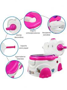 THE BABY SHOP Musical Bathroom Trainer For Boy Girl Paper Dispenser - Pink - View 3