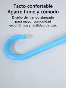 Paraguas manos libres tipo J, paraguas de almacenamiento para coches que soporta paraguas de coche, barra de paraguas automático de mango largo. Clima directo y lluvia, doble uso, doble protección solar, alta radiación UV para hombres y mujeres, refuerzo adicional, paraguas de doble capa engrosado. - Celeste - Ver 3