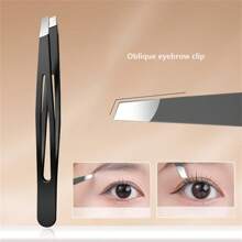 Golden/Black/Silvery 1-Piece High Precision Eyebrow Tweezers Eyebrow Plucking Beard Artifacts False Eyelash Tweezers Men's Special Set Diagonal Hair Plucking Pliers