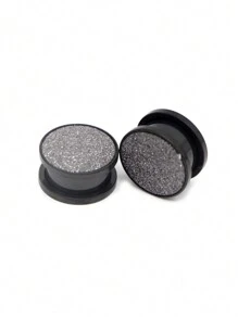 2 Peças Brincos de Alargador Aço Inoxidável Fosco Jateado com Rosca, Joias para Perfuração Corporal, Dilatador de Lóbulo da Orelha, Tamanhos de 6mm a 25mm