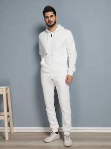 Men Outerwear Co-Ords - 白色 - 查看 1