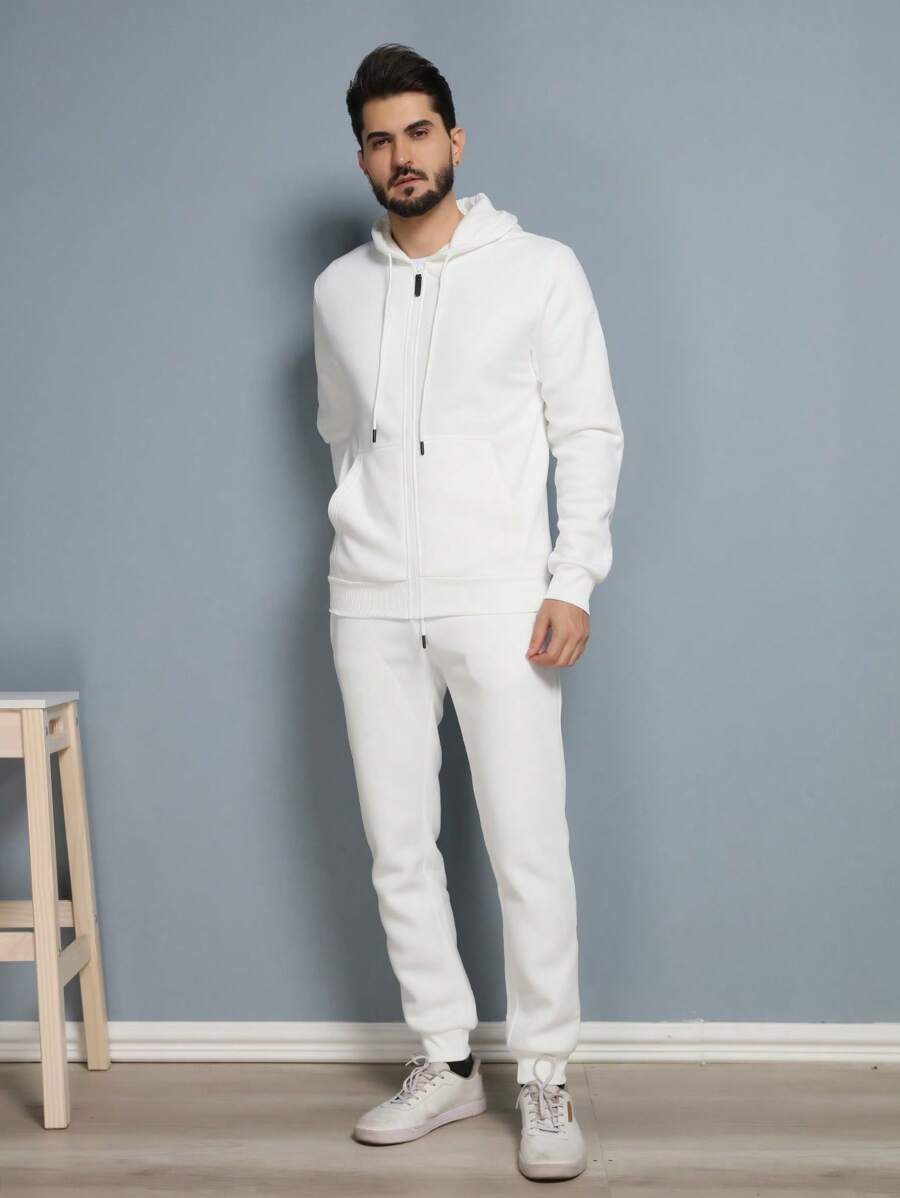 Men Outerwear Co-Ords - 白色 - 查看 1