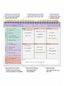 budget planner 1本A4周计划笔记本，包含每日和每周计划，螺旋装订，待办事项清单，返校必备 - 彩色 - 查看 8