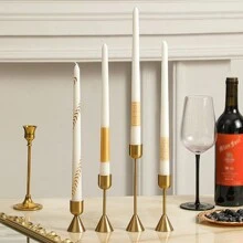 4pcs 10-Inch/25cm Paper Wrapped Taper Candles With Gradient Iridescent Green Color, Romantic Wedding & Party Dinner Decor, Smokeless Long Burning Dripless Candles With Long Stems, Gift Packaging,Room Decor,Gifts Home Decor Christmas Decorations Room Decor Christmas, Christmas Gifts - Multicolor - View 16