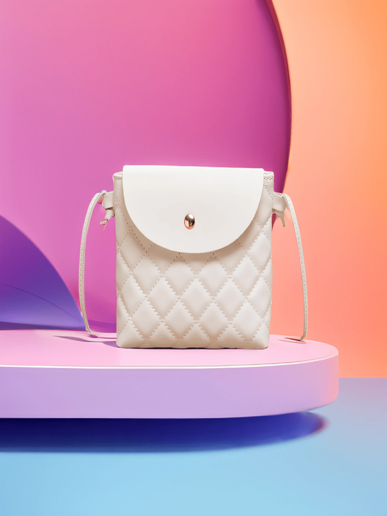 Borsa A Tracolla Bianca - Bianco - Visualizzare 1