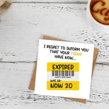 有趣的生日賀卡，20歲生日賀卡，為朋友或家人帶來的驚喜生日賀卡 - 牛皮紙 - 查看 4