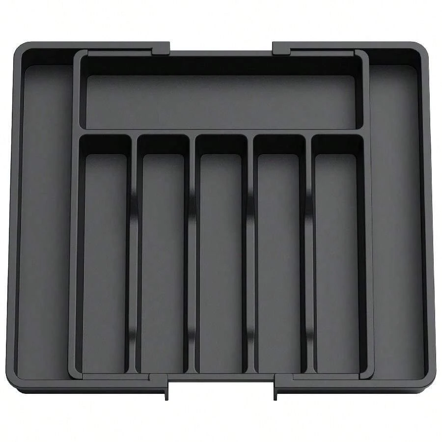 1pc Large Silverware Drawer Organizer, Expandable Utensil Tray