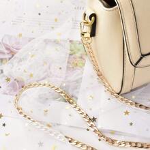 Metal Flat Chain Strap, Wallet Chain, Shoulder Bag Chain Replacement Accessory - Gold - View 11