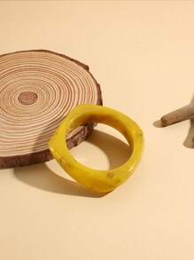 一款不对称几何欧美经典风格树脂手链，时尚女士手饰 - 幾何形 - 查看 6