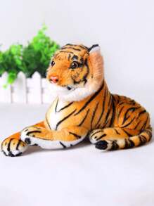 Juguetes de peluche realistas de tigre de 25 cm/9,8 pulgadas, tigre de peluche simulado, tigre salvaje de bosque de peluche suave, almohada de tigre blanco adorable, muñecos de peluche, almohada suave, regalo para niños, decoración de cumpleaños, suministros de fiesta, decoración del hogar, decoración del dormitorio - Multicolor - Ver 13