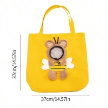 Pet Carrier Bag, Bee Shaped Crossbody & Handheld Bag For Cats And Small Dogs, With Head Out Design - Yellow - View 4