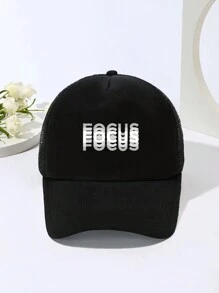 1 件装时尚卡车司机帽 FOCUS 字母印花成人卡车司机帽棒球帽棒球帽男士趣味礼品帽 - 彩色 - 查看 1