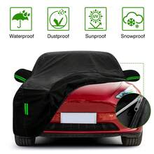 彈性緊身汽車外套絨面汽車罩 - 黑色 - 查看 3