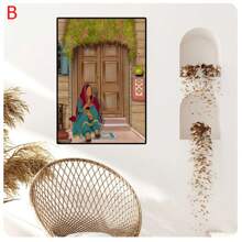 1PC Women Culture  Wall Art Canvas Painting Nordic Posters And Prints Wall Pictures For Living Room Decor  Frameless - Baby Pink - View 4