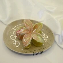 1 buc/6 buc cleme mari cu gheare de crizantemă transparente și vopsite în stil Tie-Dye, cleme de păr drăguțe cu flori pentru cocurile cocționate cu drăguț, clemă de păr cu maxilar