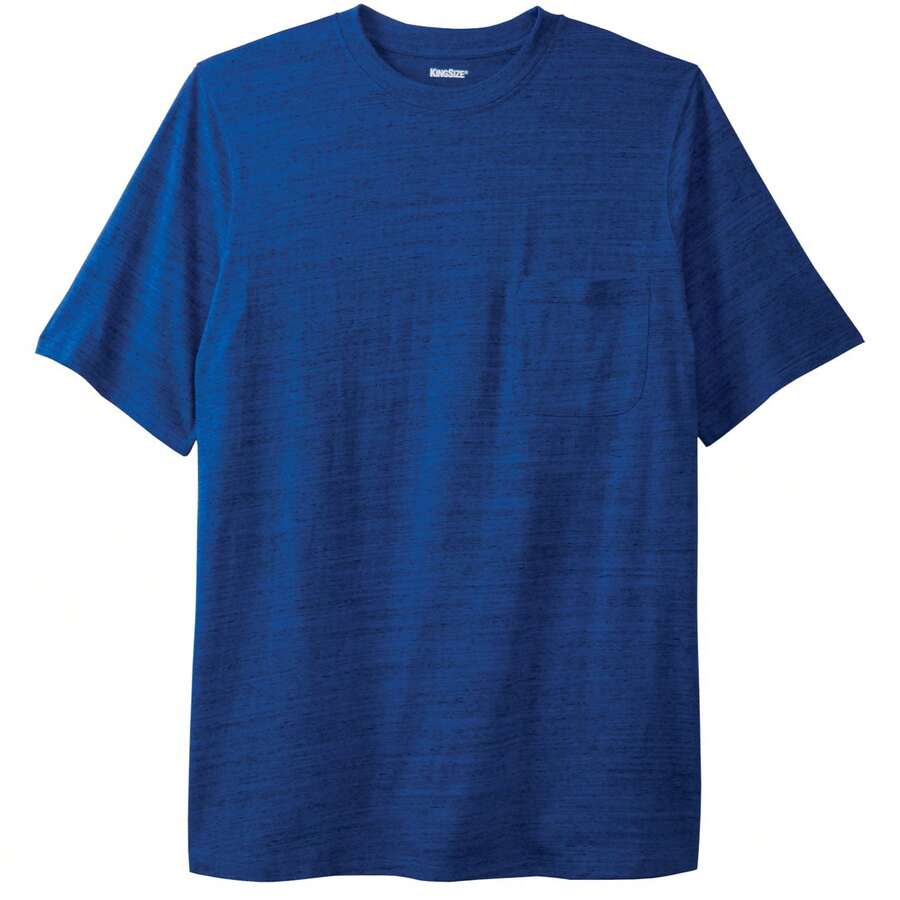 KingSize Men's Big & Tall Shrink-Less Lightweight Pocket Crewneck T-Shirt - 鈷泥灰岩 - 查看 1