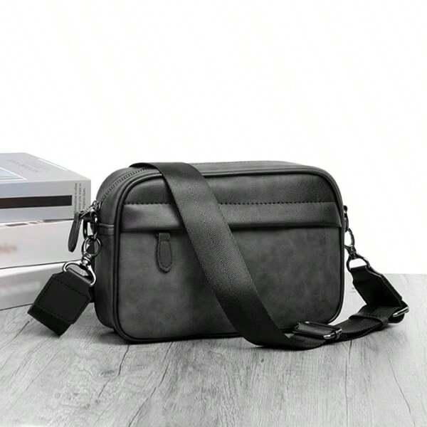 Korean Style Water-Proof PU Leather Messenger Bag With Random Vintage Floral Print And Color-Block Design, Multi-Functional And Versatile For Casual, Business, Students And Sports Gift And Boys Fall Bag Sling Bag Stickers Summer Back To School Valentines Gifts Vintage Summer Bag Spring Break Men Gift Bag Pack Cross Body Bag Vintage Bags School Supplies Purse Sling Bag Side Bags For Men Mini Bag New Life Items For Students Men Essentials Purse Essentials Fashion Men's Bags Graduation Small Bag For Men Body Bag For Men Camera Bag Pouch