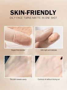 1入淺棕色持久控油啞光定妝散粉（附絨布粉撲） - 棕色 - 查看 7