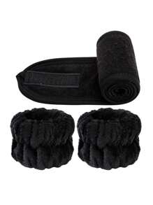 1 个面部 SPA 头带/2 个洗脸腕带/3 套 Spa 头带，可用于洗脸、化妆和面部按摩。,护肤头带、美容、护肤产品、水疗、自我护理、护肤工具、面部护理、美容师用品、皮肤、洗面奶、面部 - 彩色 - 查看 15