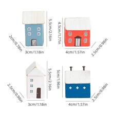 4 件套北欧日式迷你房屋模型，可爱木屋书桌装饰，居家房间装饰，拍照道具，送给家人和朋友的礼物，复古波西米亚风格装饰 - 小房子擺飾 - 查看 14